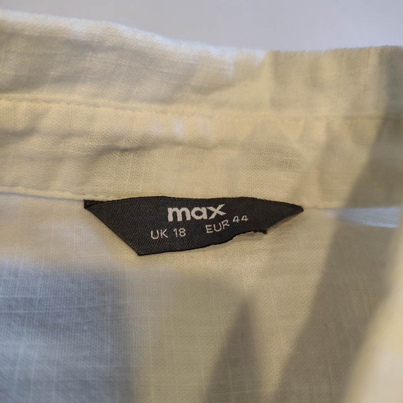 Cottagecore Ladder Lace Embroidery Blouse Womens 14 Button Up White Boho - Picture 5 of 11